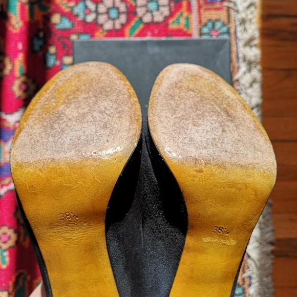 T&F Slack London black suede platform pumps - Picture 4 of 6